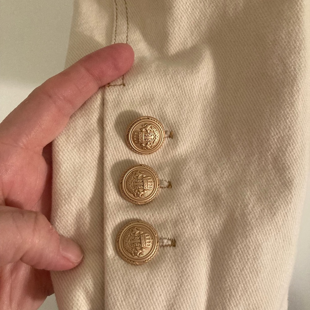 Cream Jean Jacket - Picture 5 of 8